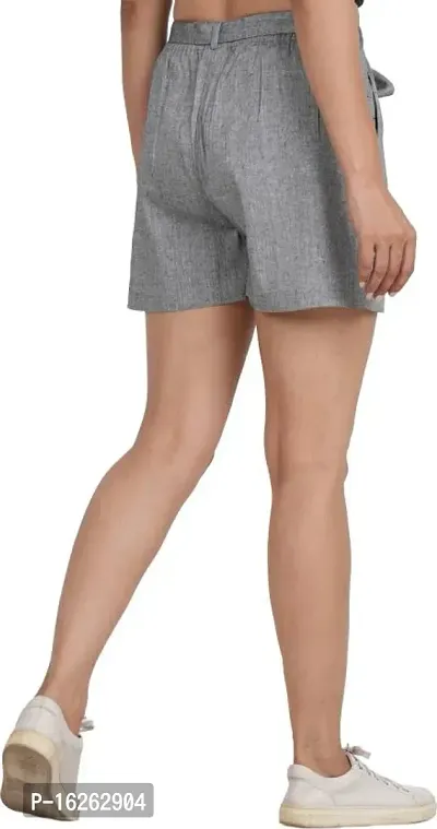 GMI Solid Women Grey Regular Shorts-thumb2