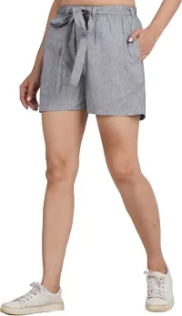 GMI Solid Women Grey Regular Shorts-thumb2