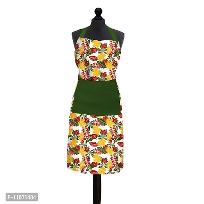 DECOTREE? 100% Cotton Bib Apron with 2 Pockets, Color : Adjustable Neck Strap and Extra Long Ties (Single Apron, Color : Yellow)-thumb2