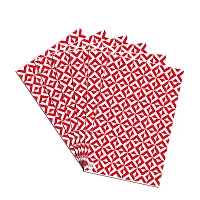 DECOTREE? PVC Table Placemats Set of 6 Pieces for Dining Table-12X18 Inches, Red-thumb3