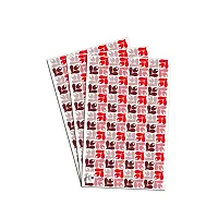 DECOTREE PVC Multipurpose Printed Fridge/Refrigerator Drawer Mat Set - 3 Pieces, 11X17 Inches, Red-thumb3