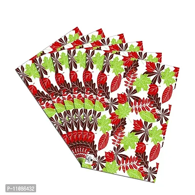 DECOTREE? PVC Table Placemats Set of 6 Pieces for Dining Table-12X18 Inches, Red-thumb4