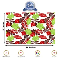 DECOTREE? PVC Table Placemats Set of 6 Pieces for Dining Table-12X18 Inches, Red-thumb4