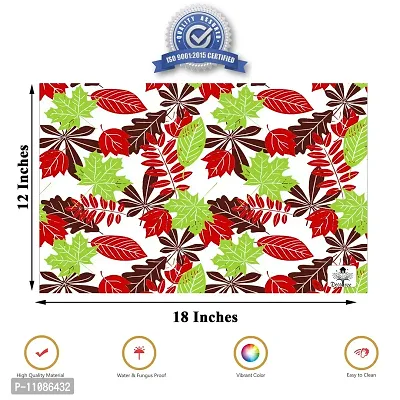 DECOTREE? PVC Table Placemats Set of 6 Pieces for Dining Table-12X18 Inches, Red-thumb5