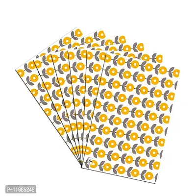 DECOTREE? PVC Table Placemats Set of 6 Pieces for Dining Table-12X18 Inches, Yellow-thumb4