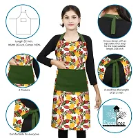 DECOTREE? 100% Cotton Bib Apron with 2 Pockets, Color : Adjustable Neck Strap and Extra Long Ties (Single Apron, Color : Yellow)-thumb3