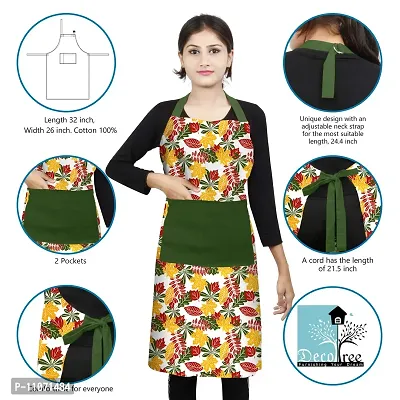 DECOTREE? 100% Cotton Bib Apron with 2 Pockets, Color : Adjustable Neck Strap and Extra Long Ties (Single Apron, Color : Yellow)-thumb4