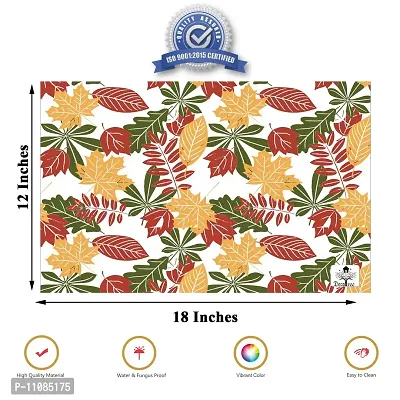 DECOTREE PVC Multipurpose Printed Fridge/Refrigerator Drawer Mat Set - 3 Pieces, 11X17 Inches, Multicolor-thumb5