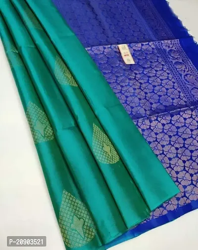 Fancy Soft Silk Saree with Blouse Piece for Women-thumb0
