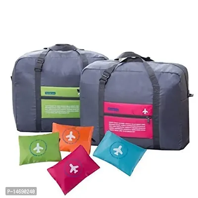 Noorie Polyester 32 L Waterproof Foldable Travel Storage Luggage Shoulder Flight Bag (Blue)(Pack of 1)