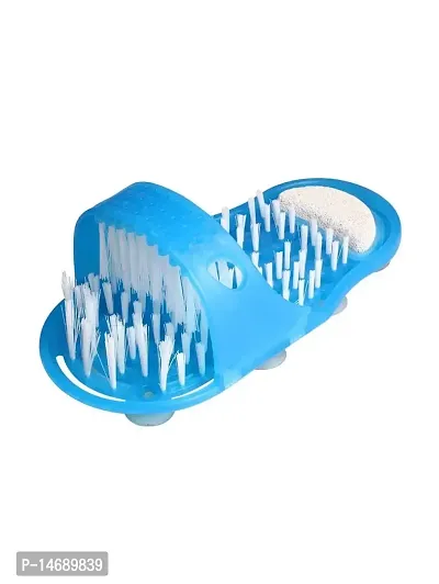 Noorie Foot Cleaning Shower Slipper | Foot Cleaner Brush with Suction Cups | Cleaner | Pumice Stone for Pedicure-thumb0