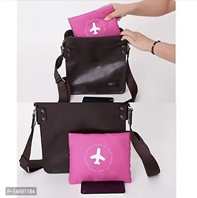 Noorie Polyester 32 L Waterproof Foldable Travel Storage Luggage Shoulder Flight Bag (Pink)(Pack of 1)-thumb2