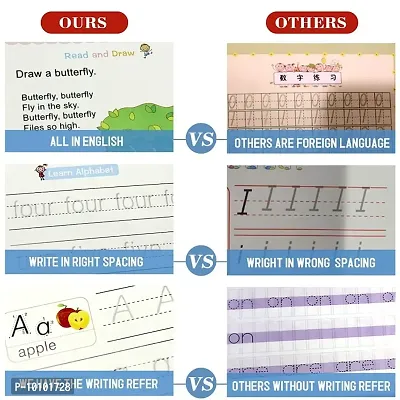 4 PCS Magic Practice Copybook for Kids English Reusable Magical Copybook Kids Tracing Book for Handwriting Magical Letter Writing Book Set-thumb4