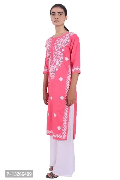 Chikankari Kurta for Women Pink-thumb3