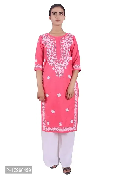 Chikankari Kurta for Women Pink-thumb0