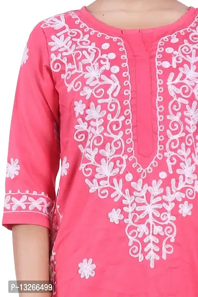 Chikankari Kurta for Women Pink-thumb4