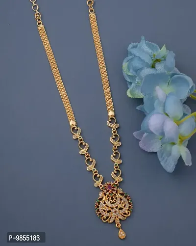 FANCY-TRADITIONAL 1-GRAM GOLD PLATED RAANI HAAR/NECKLACE FOR WOMEN/GIRLS