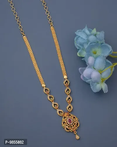 FANCY-TRADITIONAL 1-GRAM GOLD PLATED RAANI HAAR/NECKLACE FOR WOMEN/GIRLS.