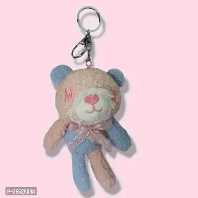 Stylish An Adorable Teddy In Pink Colour Key Chain