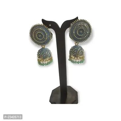 Firstdemand Jhumka Earrings for Women Antique Gold Plated Jhumka Earrings for Women  Girls (Silver)