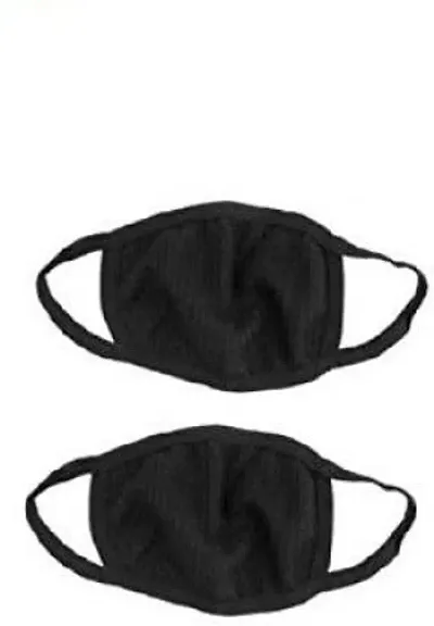 Cotton Reusable Unisex Black Mask Combo