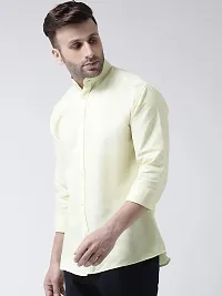 Khadio Men's Full Sleeves Lemon Yellow Shirt-thumb1