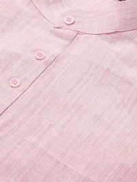 RIAG Men's Half Sleeves Pink 1 Textured Short Kurta-thumb1
