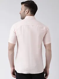 Khadio Men's Half Sleeves Peach Shirt-thumb3