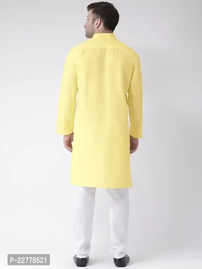 Stylish Fancy Cotton Blend Solid Kurta And Bottom Sets For Men-thumb3
