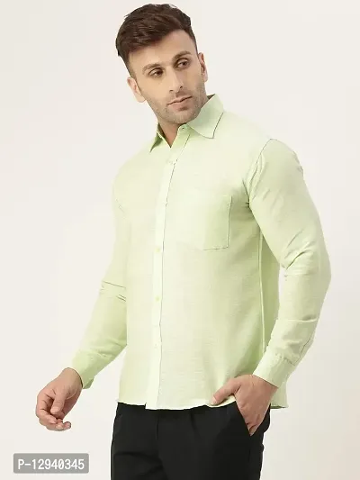 RIAG Men's Casual Parrot Green Full Sleeves Shirt-thumb3