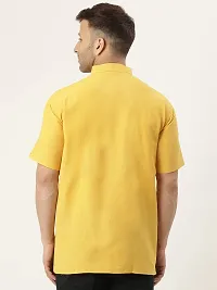 RIAG Men's Half Sleeves Mustard Yellow 1 Short Kurta-thumb3