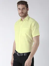 Reliable Cotton Solid Short Sleeves Casual Shirts For Men-thumb1