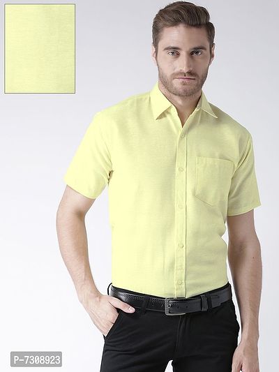 Reliable Cotton Solid Short Sleeves Casual Shirts For Men-thumb0