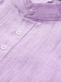 Stylish Purple Cotton Textured Short Length Kurta For Men-thumb1