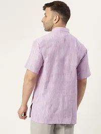Stylish Purple Cotton Textured Short Length Kurta For Men-thumb3