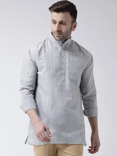 Stylish Cotton Textured Short Length Kurta