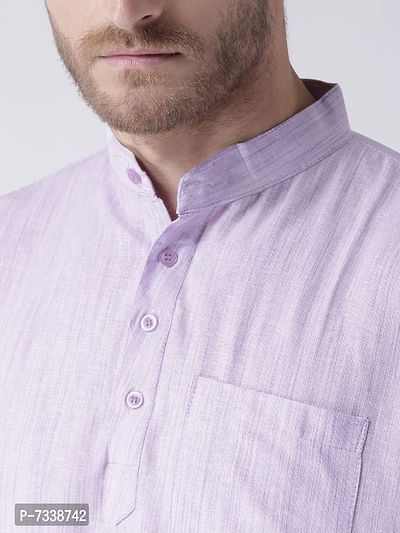 Stylish Purple Cotton Textured Short Length Kurta For Men-thumb5