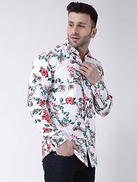 Elegant Cotton Printed Long Sleeves Casual Shirts For Men-thumb1