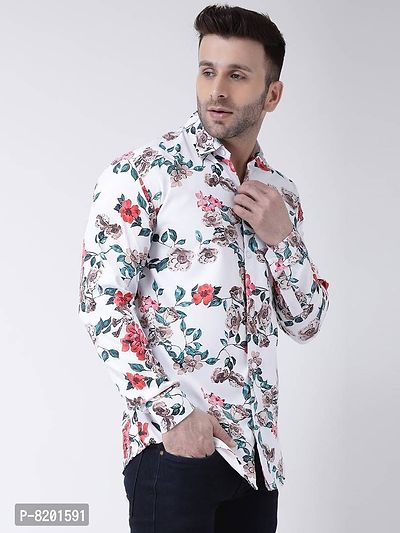 Elegant Cotton Printed Long Sleeves Casual Shirts For Men-thumb2