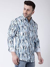 Elegant Cotton Printed Long Sleeves Casual Shirts For Men-thumb1