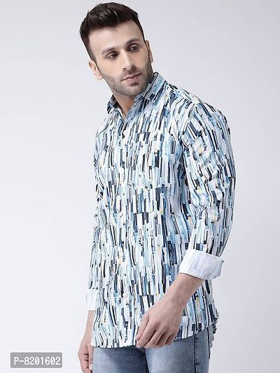 Elegant Cotton Printed Long Sleeves Casual Shirts For Men-thumb0