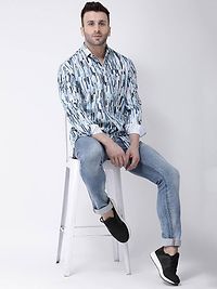 Elegant Cotton Printed Long Sleeves Casual Shirts For Men-thumb3