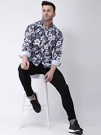 Elegant Cotton Printed Long Sleeves Casual Shirts For Men-thumb3