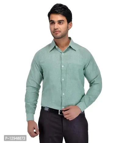 RIAG Men's Casual Full Sleeves Green Shirt