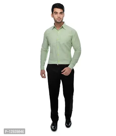 RIAG Men's Casual Full Sleeves Parrot Green Shirt-thumb3