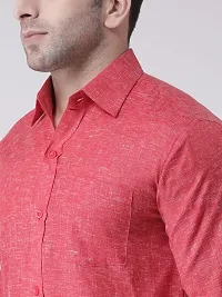 RIAG Men's Linen C1 Full Shirt Red-thumb4