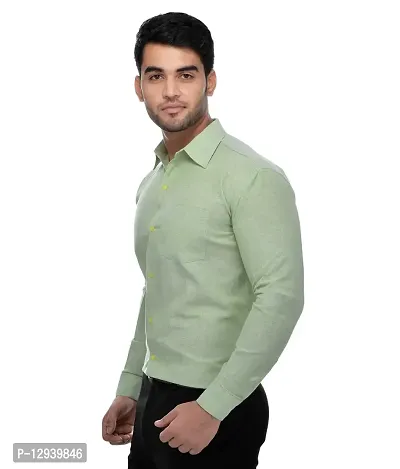 RIAG Men's Casual Full Sleeves Parrot Green Shirt-thumb2