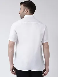 RIAG Men's Chinese Neck Half Sleeves White Shirt-thumb3