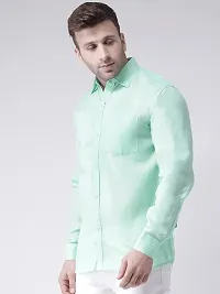 RIAG Men's Linen A1 Full Shirt Green-thumb1