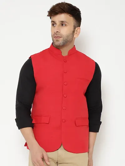 Reliable Top Selling Cotton Solid Nehru Jackets For Men